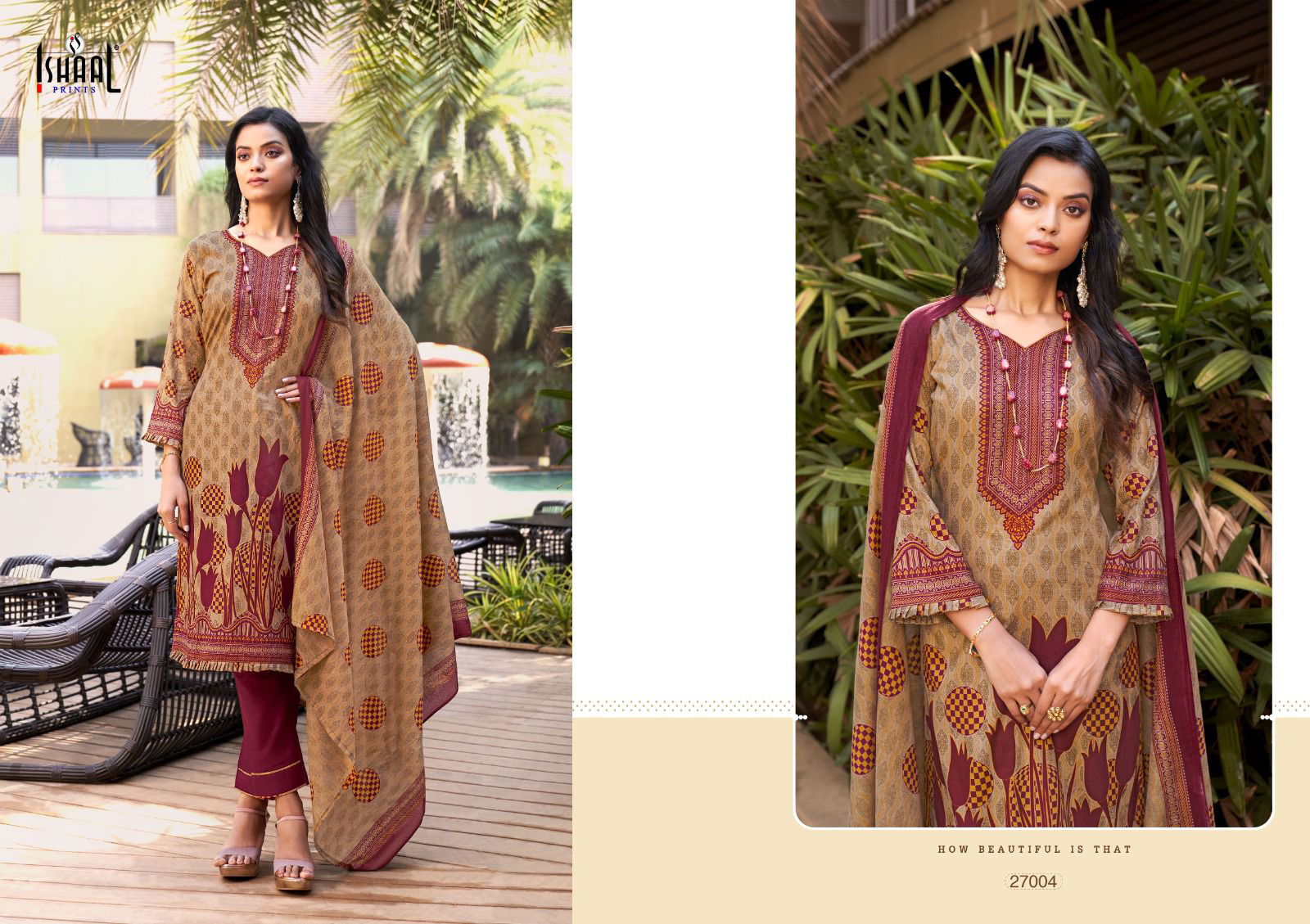 Gulmohar 27 By Ishaal Karachi Cotton Dress Material Catalog
